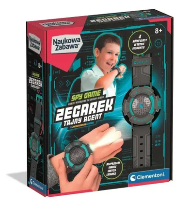 Clementoni, Naukowa Zabawa, Zegarek Tajny Agent, zestaw szpiegowski