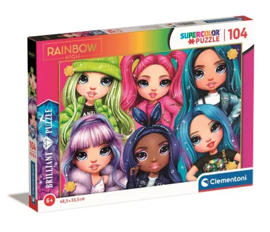 Clementoni, Rainbow High, puzzle, Brilliant, 104 elementy