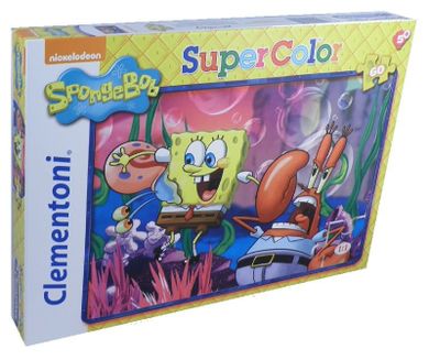 Clementoni, SpongeBob, puzzle, 60 elementów