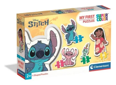 Clementoni, Stitch, Moje pierwsze puzzle, Super kolor, 4w1
