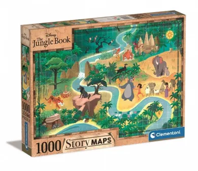 Clementoni, Story Maps, Księga Dżungli, puzzle, 1000 elementów