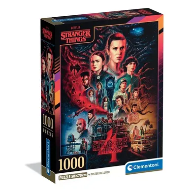 Clementoni, Stranger Things, puzzle, 1000 elementów