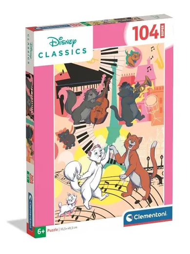 Clementoni, Super, Aristocats, puzzle, 104 elementów