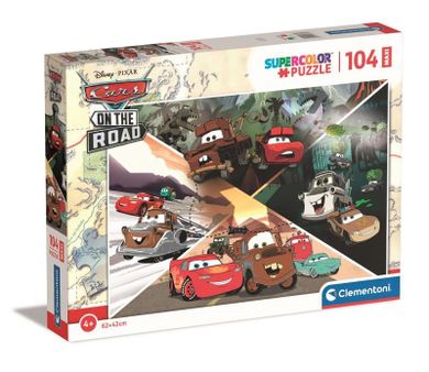 Clementoni, Super Color, Auta, puzzle maxi, 104 elementy