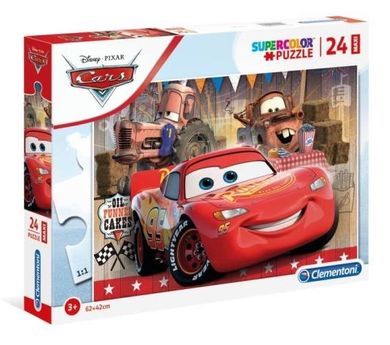 Clementoni, Super Color, Auta, puzzle maxi, 24 elementy
