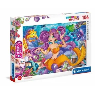 Clementoni, Super Color, Beautiful Mermaid, puzzle, 104 elementy