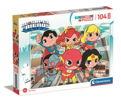 Clementoni, Super Color, DC Superfriends, puzzle, 104 elementy