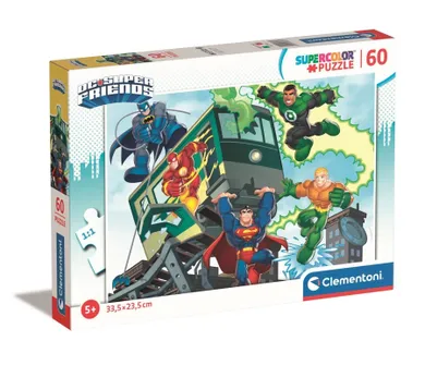 Clementoni, Super Color, DC Superfriends, puzzle, 60 elementów