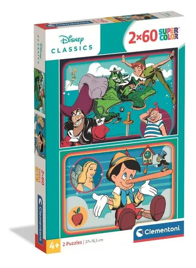 Clementoni, Super Color, Disney Classic, puzzle, 2-60 elementów