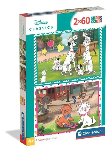 Clementoni, Super Color, Disney Classics, puzzle, 2-60 elementów