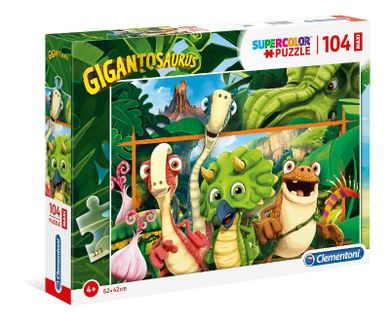 Clementoni, Super Color, Gigantosaurus, puzzle maxi, 104 elementy