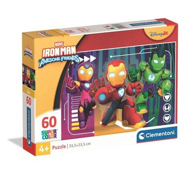 Clementoni, Super Color, Iron Man and His Awesome Friends, puzzle, 60 elementów