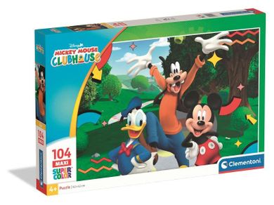 Clementoni, Super Color, Klub Przyjaciół Myszki Miki, puzzle maxi, 104 elementy