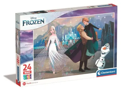 Clementoni, Super Color, Kraina Lodu, puzzle maxi, 24 elementy
