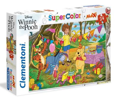 Clementoni, Super Color, Kubuś Puchatek, puzzle maxi, 24 elementy