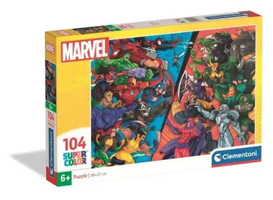 Clementoni, Super Color, Marvel, puzzle, 104 elementy