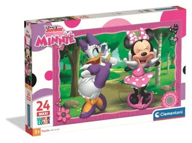 Clementoni, Super Color, Myszka Minnie, puzzle maxi, 24 elementy