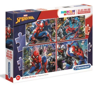 Clementoni, Super Color, Spider-Man, puzzle 4w1