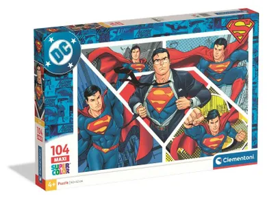 Clementoni, Super Color, Superman, puzzle maxi, 104 elementy