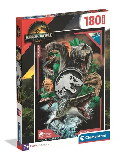 Clementoni, Super, Jurassic World, puzzle, 180 elementów