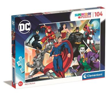 Clementoni, Super Kolor, DC Comics, puzzle, 104 elementy