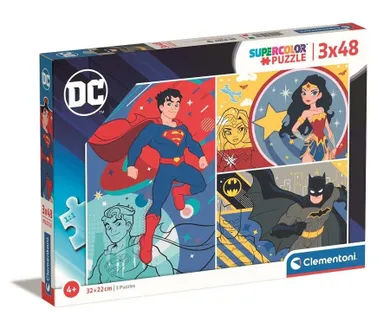 Clementoni, Super Kolor, DC Comics, puzzle, 3-48 elementów