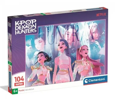 Clementoni, Super kolor, K-pop Demon Hunters, puzzle, 104 elementy