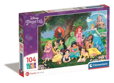 Clementoni, Super Kolor, Księżniczki Disneya, puzzle, 104 elementy