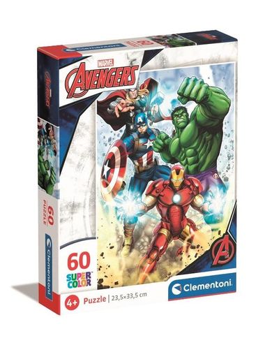 Clementoni, Super Kolor, Marvel Avengers, puzzle, 60 elementów