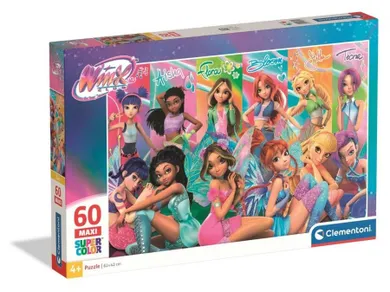 Clementoni, Super Kolor, Winx, puzzle maxi, 60 elementów