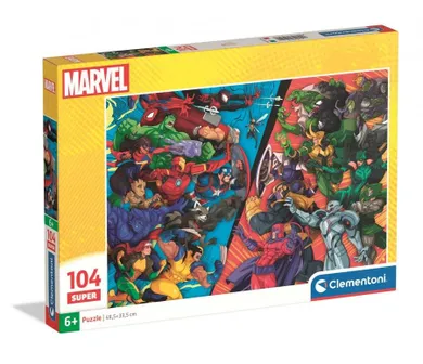 Clementoni, Super, Marvel, puzzle, 104 elementy