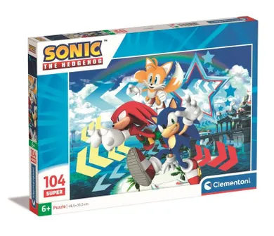 Clementoni, Super, Sonic, puzzle, 104 elementy