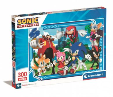 Clementoni, Super, Sonic, puzzle, 300 elementów