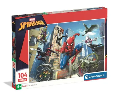 Clementoni, Super, Spider-Man, puzzle, 104 elementów