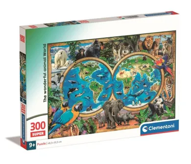 Clementoni, Super, The wonderful Animal World, puzzle, 300 elementów