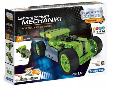 Clementoni, Technologic, Laboratorium mechaniki, Hot Rod i Race Truck, zabawka edukacyjna