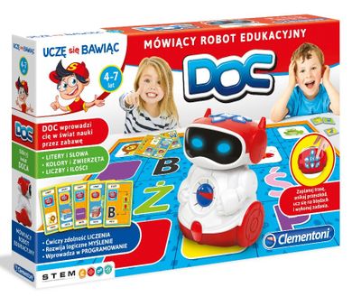 Clementoni, Uczę się bawiąc, DOC Mówiący Robot Edukacyjny, zabawka interaktywna