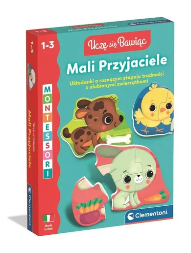 Clementoni, Uczę się Bawiąc, Mali Przyjaciele, układanka edukacyjna