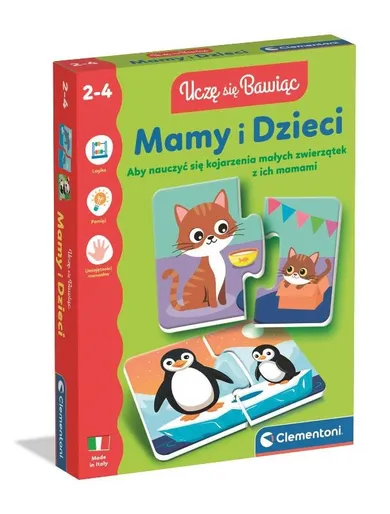 Clementoni, Uczę się Bawiąc, Mamy i dzieci, układanka edukacyjna