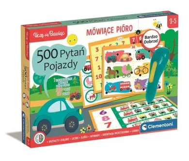 Clementoni, Uczę się bawiąc, Mówiące pióro, 500 pytań, Pojazdy, gra edukacyjna