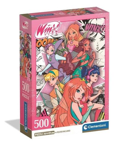Clementoni, Winx, puzzle, 500 elementów