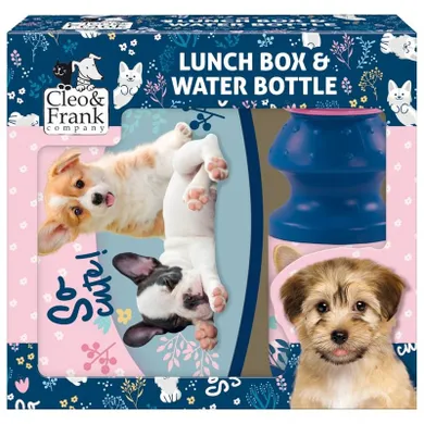 Cleo i Frank, zestaw: lunchbox z bidonem