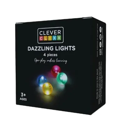 Cleverclixx, Balls Pack Dazzling Lights, klocki magnetyczne, 4 elementów