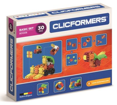 Clicformers, Basic, klocki konstrukcyjne, 30 elementów