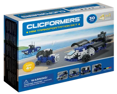 Clicformers, Mini Transportation, klocki konstrukcyjne, 30 elementów