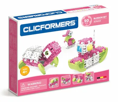 Clics Toys, Clicformers, Blossom Set, klocki konstrukcyjne, 50 elementów