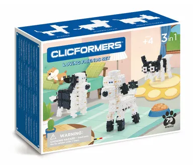 Clics Toys, Clicformers, Loving Friends Set, klocki konstrukcyjne, 74 elementy