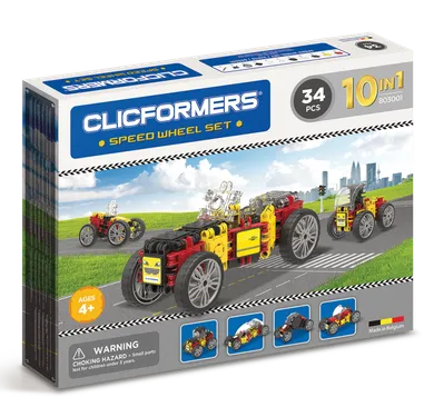 Clics Toys, Clicformers, Pojazdy, klocki konstrukcyjne, 34 elementy