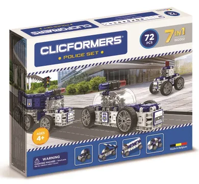 Clics Toys, Clicformers, Policja, klocki konstrukcyjne, 72 elementów