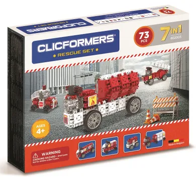 Clics Toys, Clicformers, Straż Pożarna, klocki konstrukcyjne, 73 elementów